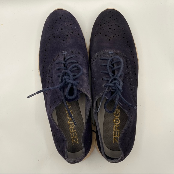 COLE HAAN ZERO GRANDE PEACOAT SUEDE OXFORD SNEAKERS - Picture 3 of 11